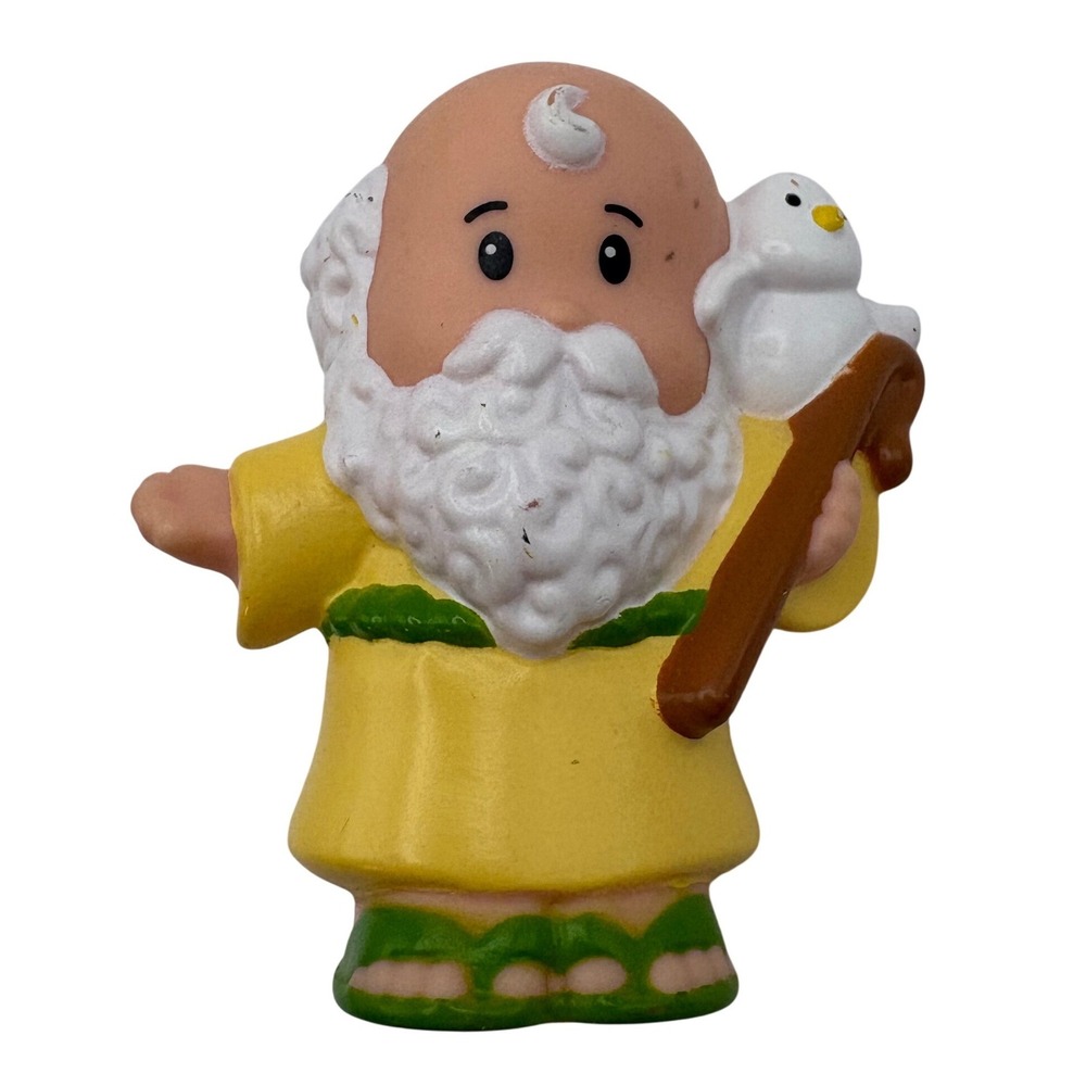 Fisher-Price Little People Noah Figure Replacement Yellow Robe Dove‎ Staff 2013